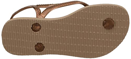 Havaianas Women's Luna Sandal Flip Flop, Rose Gold Rose Gold, 1/2 UK