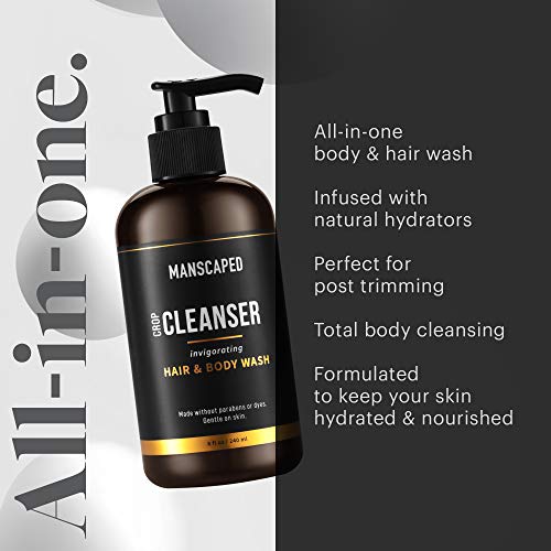 MANSCAPED™ The Crop Cleanser™, Men's All-In-One Invigorating Hair and Body Wash, Refreshing Shower Gel For Men, Male Care, Hygiene Wash
