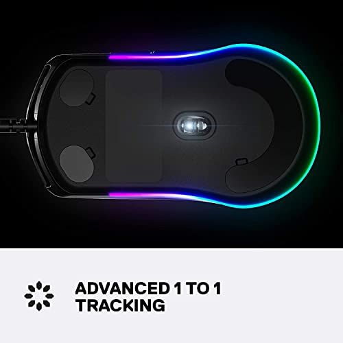 SteelSeries Rival 3 Wired 6-Button 77g Gaming Mouse - Prism 3-Zone RGB Illumination - 8,500 CPI TrueMove Core Optical Sensor