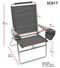 Rio Beach 17" Extended Height 4-Position Folding Beach Chair, Aluminum, Turquoise