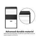 Metal Letter Box Lockable Post Mail Box Parcel Letterbox Mailbox for A4 Mail Package 41x22.6x75 cm