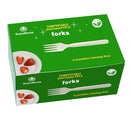 GreenWorks 100% Biodegradable Compostable CPLA Cornstarch Disposable Cutlery FORKS100 Ct 7 Heavyweight Utensils Flatware Forks