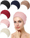 Geyoga 6 Pieces Slouchy Hair Loss Beanies Hats Soft Polyester Cancer Hat Stretchy Sleeping Cap Headwear for Women, Multicolor, Medium