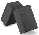 BalanceFrom Set of 2 High Density Yoga Blocks, 9"x6"x4" Each, Pair (Black)