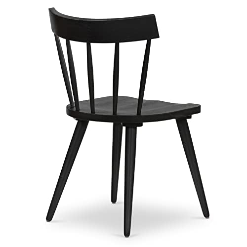 Poly & BARK HAVA Dining Chair,Oak, Black