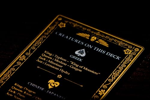 Gent Supply Mythical Creatures - Black Silver & Gold Edition Playing Cards by Co