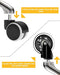 Office Chair Wheels for IKEA with 10mm Stem, HOSOM 3" Replacement Rubber Caster Wheels Set of 10 Safe for Wood Floor, Computer Gaming Chair Rollerblade Wheels Roll Smooth and Quite