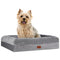Yiruka Small Dog Bed, Orthopedic Dog Bed with Waterproof Cover, Removable Memory Foam Bolster Dog Soft Sofa Bed with Nonskid Bottom, Pet Bed with Washable Cover,Grey