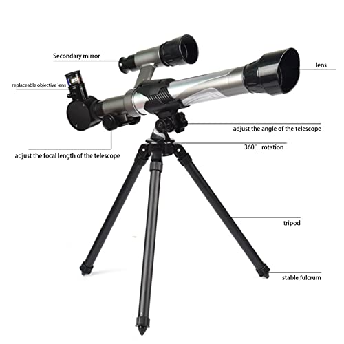 Astronomy Telescope for Kids - 50mm Aperture Telescopes with Tripod - Portable Educational Telescope for Children Students Science