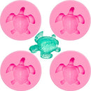 4 Pieces Turtle Chocolate Mold Sea Turtle Silicone Mold Fondant Candy Mold Chocolate Making Mold Baking Mould Tool for Cake Decorating Polymer Clay