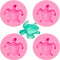 4 Pieces Turtle Chocolate Mold Sea Turtle Silicone Mold Fondant Candy Mold Chocolate Making Mold Baking Mould Tool for Cake Decorating Polymer Clay