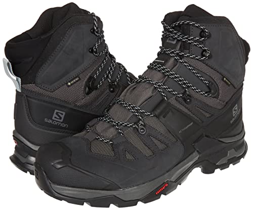 SALOMON Men's Quest 4 GTX High Rise Hiking Boots, Magnet/Black/Quarry, 7