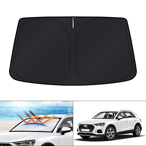 KUST Custom Fit Windshield Sun Shade for 2019-2023 Audi Q3 Sunshade Window Shade Sun Visor Protector Foldable Blocks UV Rays Keep Your Car Cooler