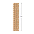 Hallmark Recyclable Kraft Wrapping Paper with Cut Lines (3 Rolls: 90 Sq. Ft. Ttl.) Minimalist Christmas, White Trees, Deer Antlers, Snowflakes on Brown Kraft for Holidays, Weddings, Winter Solstice, 30 Sq Ft (0005JXW1210)