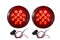 MAXXHAUL 50586 Pair of LED 4" Round Stop Turn Tail Indicator Lights with Black Rubber Grommet for 12V DC RV's, Trailers, Caravans, Boats, and Trucks