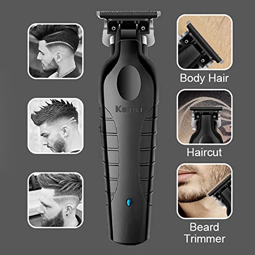 KEMEI Trimmer Professional Cordless Hair Clipper for Men Electric Beard Trimmers Barber Hair Cuttings Kit, Zero Gapped T Blade Trimmers for Men, KM-2299