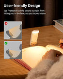 DEWENWILS USB Rechargeable Book Light, Warm White, Brightness Adjustable for Eye-Protection, LED Clip on Portable Bookmark Light for Reading in Bed, Car (White)