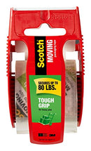 Scotch 150-AU Tough Grip Moving Packaging Tape, 48mm x 20.3m, Packs 150