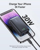 Anker Power Bank, Power IQ 3.0 Portable Charger with PD 30W Max Output (PowerCore 30W), 10,000mAh Battery Pack for iPhone 15/15 Plus/15 Pro/15 Pro Max, MacBook, Dell, Microsoft Surface, and More