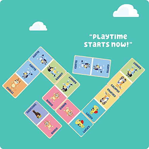 Bluey Wooden Dominoes Activity Toy 29-Piece Playset