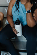 Simple Modern 32 oz Summit Water Bottle with Straw Lid - Gifts for Men & Women Hydro Vacuum Insulated Flask Double Wall Liter - 18/8 Stainless Steel -Prism