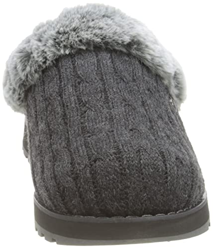 BOBS from Skechers Women's Keepsakes Ice Angel Chocolate/Natural Slipper 6 M US, Charcoal, 6