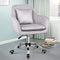 ALFORDSON Velvet Office Chair Swivel Armchair Computer Desk Chair with Adjustable Height, Modern Home Mid-Back Office Chair, Task Chair for Kids Adult Study Work, Living Room, Bedroom (Grey)