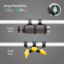 【Bone】Bike Strap Plus Universal Top Tube Handlebar Bike Strap Holder for waterbottle, raincoat, supplies, music speaker, Cycling Accessories Strap for Mountain Road Bike, Camping accessories for diameters 22-88mm