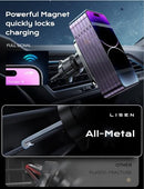 LISEN for MagSafe Car Mount Charger for iPhone 15, 15W Wireless Charger for iPhone Car Accessories Magnetic Phone Holder Mount, Universal Vent Car Charger Fits iPhone 15 Pro Max Plus Mini 14 13 12