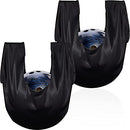 Zhanmai 2 Pack Bowling See Saws Washable Bowling Ball Polisher Bags Bowling Ball Cleaner Holder Bags Black Bowling Cleaner Towels for Bowling Ball Cleaning