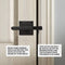 Sdstone Double Sided Gate Latch for Wooden Fence Heavy Duty,Aluminum Swinging Door Latch Gate Hardware,Black