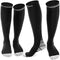 Cambivo 2 Pairs Compression Socks for Men and Women(20-30 mmHg), Compression Stocking for Swelling, Nurse, Flight (S/M, Black/Grey)