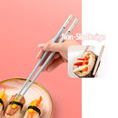 5 Pairs Fiberglass Chopsticks-Reusable Chopsticks Dishwasher Safe, 9.6 inch/24.3cm Matte Non-Slip Family/ Hotel/ Restaurant Chop Sticks, Chinese/Japanese Hair Chopstick Gift Set, Sakura