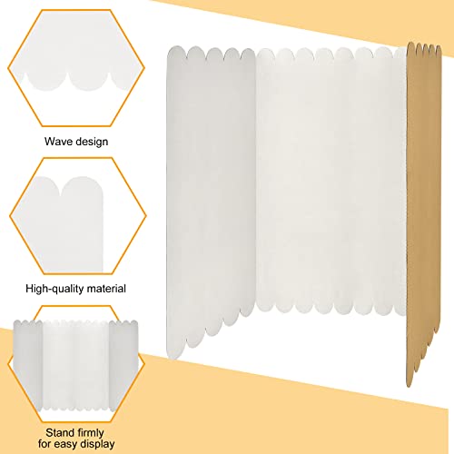 10 Pack Tri Fold Poster Board White Fold Display Presentation Board Portable Project Paperboard with 5 Rolls of Double sided Adhesive Tape for School Class Meeting Photo Exhibition (20 x 30 Inches)