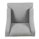 HomePop Velvet Swoop Arm Living-Room-Chairs, Light Grey