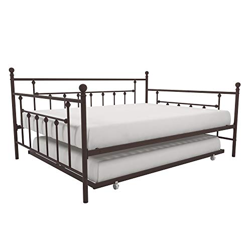 DHP Manila Queen Metal Full Size Trundle, Bronze Daybed