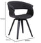 Armen Living Summer Dining Chair, Charcoal/Black, Modern