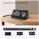 Alarm Clock, Digital Alarm Clock, LED Clock for Bedroom, Electronic Desktop Clock with Humidity & Temperature Display, Adjustable Brightness, 12/24H Display for Home, Bedroom, Bedside, Office