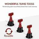 50-200 Tile Leveling System Clips Levelling Spacer Tiling Tool Floor Wall Wrench (4 Wrenches + 100 pcs Clips)
