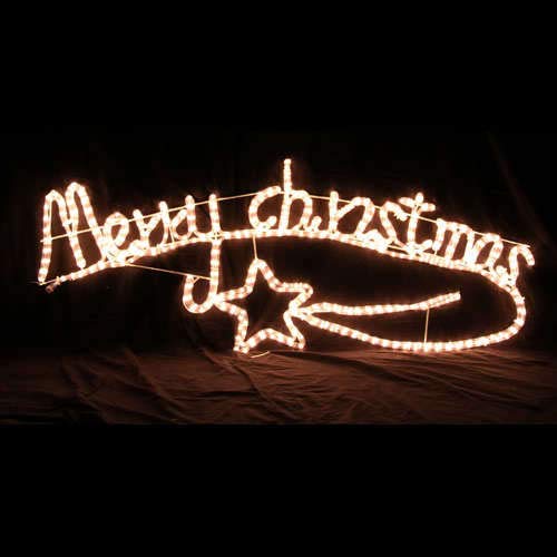 Animated Merry Christmas Motif Rope Light w/Controller