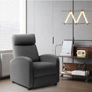JUMMICO Recliner Chair Adjustable Home Theater Single Fabric Recliner Sofa Furniture with Thick Seat Cushion and Backrest Modern Living Room Recliners (Grey)