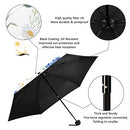 QwThum UV Sun Umbrella Compact Folding Travel Umbrella for 99% UV Protection Windproof Rainproof Small Light Fashion Parasol for Men and Women Gift Blue Daisy