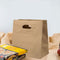 Packware Kraft Paper Tote Bags - Die Cut Handles, Flexicore Materials, Rectangular Shape, Disposable Party Favor, Grocery, Shopping & Food Carry Bags for Home & Commercial Uses - Brown (Pack of 100)
