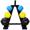 BalanceFrom Colored Neoprene Coated Dumbbell Set with Stand, Multi