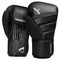 Hayabusa T3 Boxing Gloves for Men and Women Wrist and Knuckle Protection, Dual-X Hook and Loop Closure, Splinted Wrist Support, 5 Layer Foam Knuckle Padding - Black, 16 oz