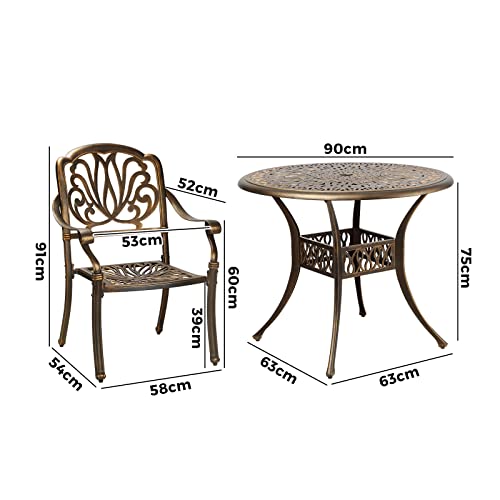 Livsip 5pc Outdoor Setting Alumninum Table and Chairs Garden Patio Outdoor Furniture