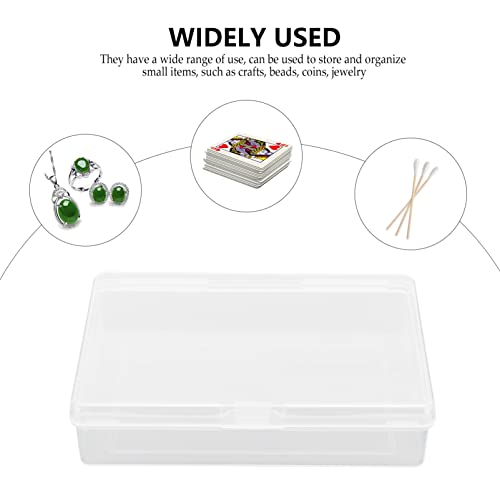 Playing Card Deck Cases Box: 6 Pcs Plastic Empty Playing Card Holder Case Box Storage Organizer Snaps Closed