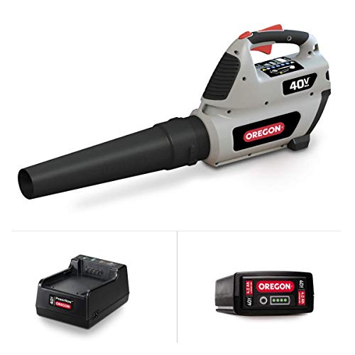 Oregon Cordless BL300 40V 151 MPH Leaf Blower with 4.0Ah Battery and Charger