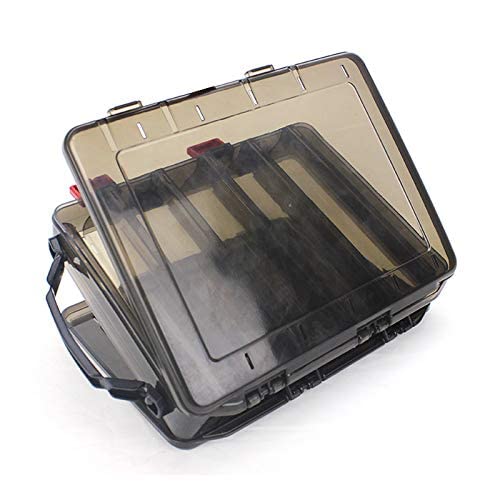 OriGlam Fishing Lure Tackle Box, Fishing Tackle Storage Trays, Double Sided 10 Compartments Waterproof, Organizer Case Boxes Containers, for Vest Casting Fly Fishing