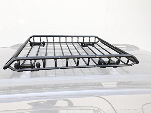 MaxxHaul 70115 46" x 36" x 4-1/2" Roof Rack Rooftop Cargo Carrier Steel Basket, Car Top Luggage Holder for SUV and Pick Up Trucks - 150 lb. Capacity